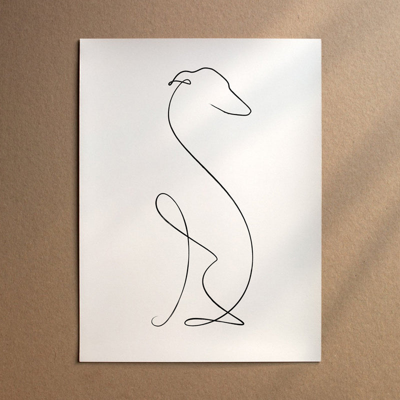 Minimalist line art based on your breed