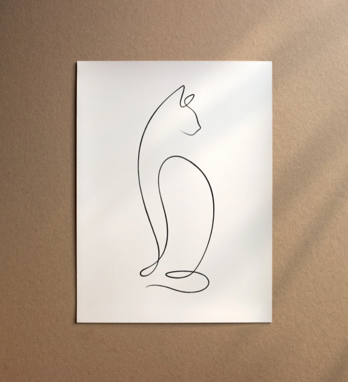 Minimalist line art based on your breed