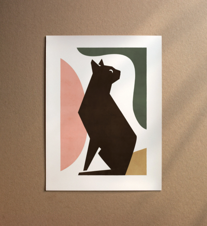 Colorful silhouette art based on your breed