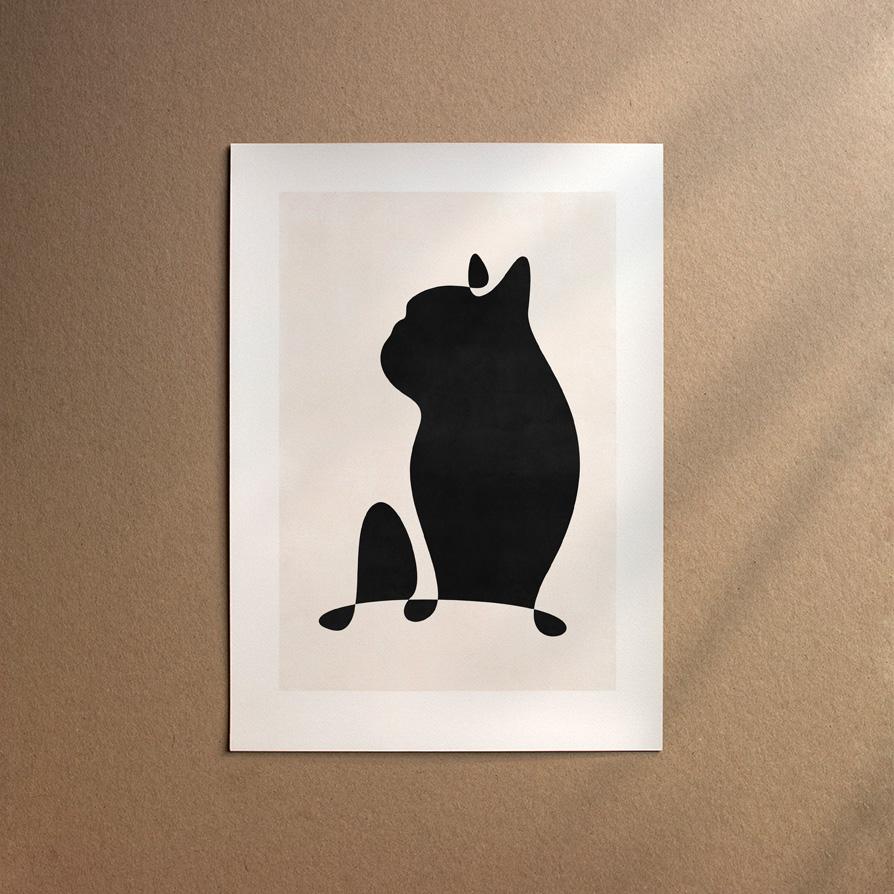 French Bulldog  [Abstract-Black]