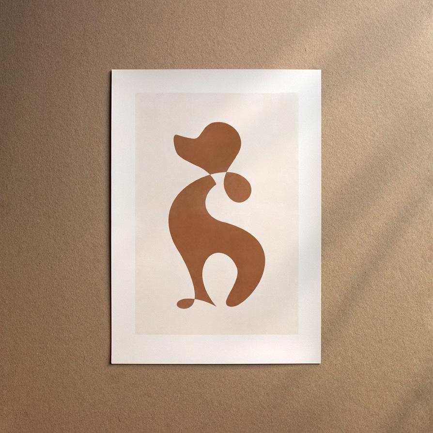 Poodle - Miniature  [Abstract-Chocolate]