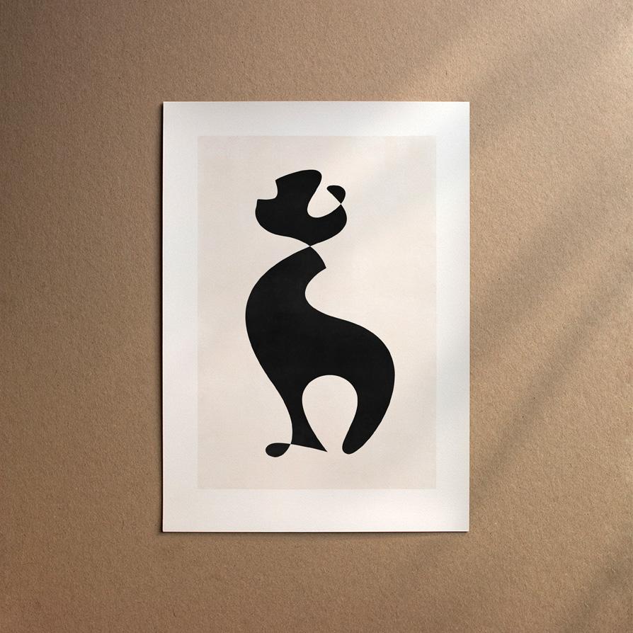 Portuguese Water Dog  [Abstract-Black]