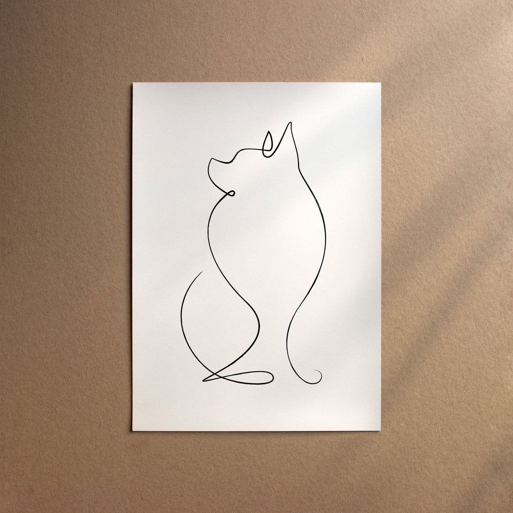 Chihuahua - Longhaired  [Line-Black]