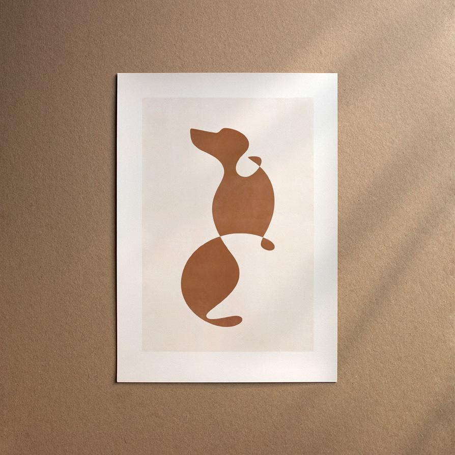 Dachshund - Smooth  [Abstract-Chocolate]