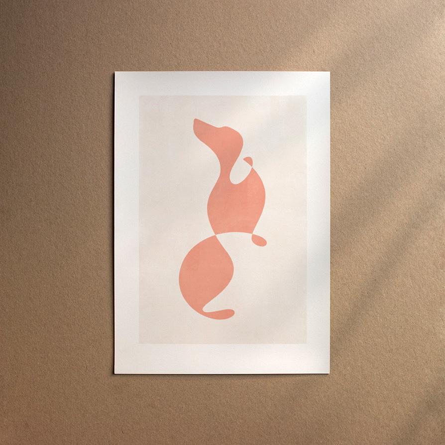 Dachshund - Longhaired  [Abstract-Flora]