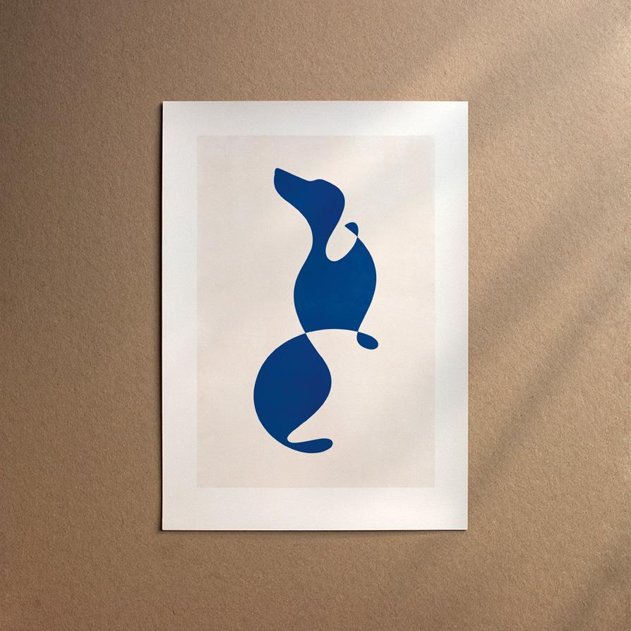 Dachshund - Longhaired  [Abstract-Moon]