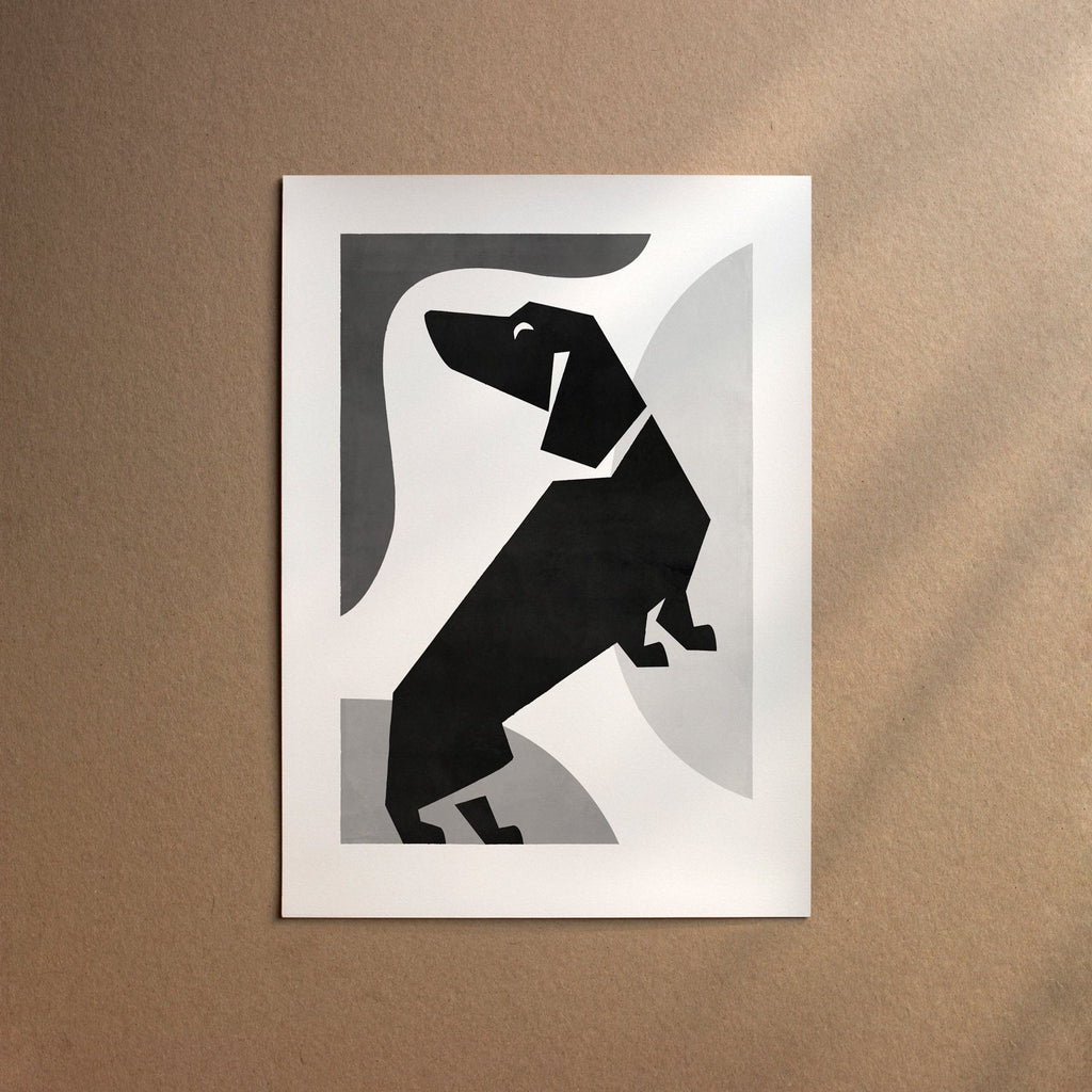 Dachshund - Longhaired  [Form-Black]