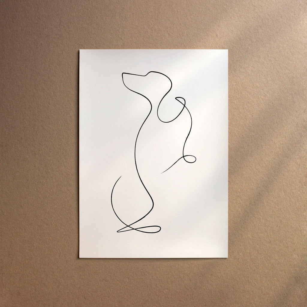 Dachshund - Longhaired  [Line-Black]