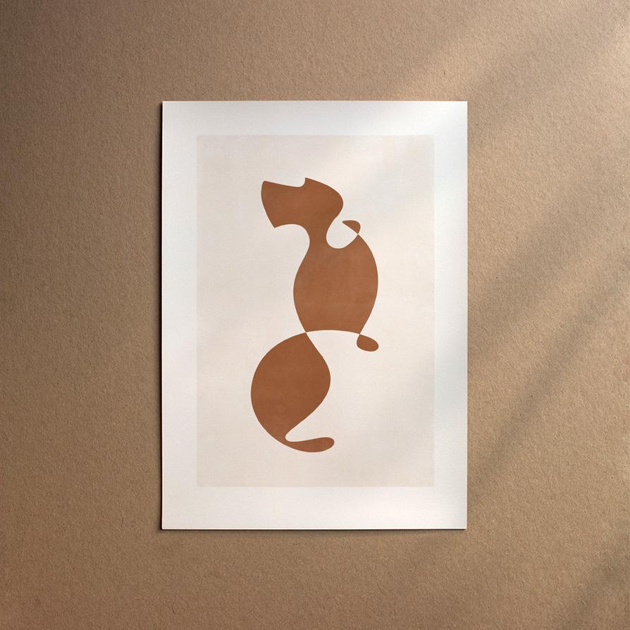 Dachshund - Wirehaired  [Abstract-Chocolate]