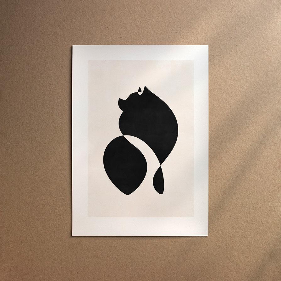 Pomeranian - German Spitz  [Abstract-Black]