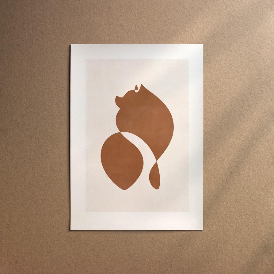 Pomeranian - German Spitz  [Abstract-Chocolate]