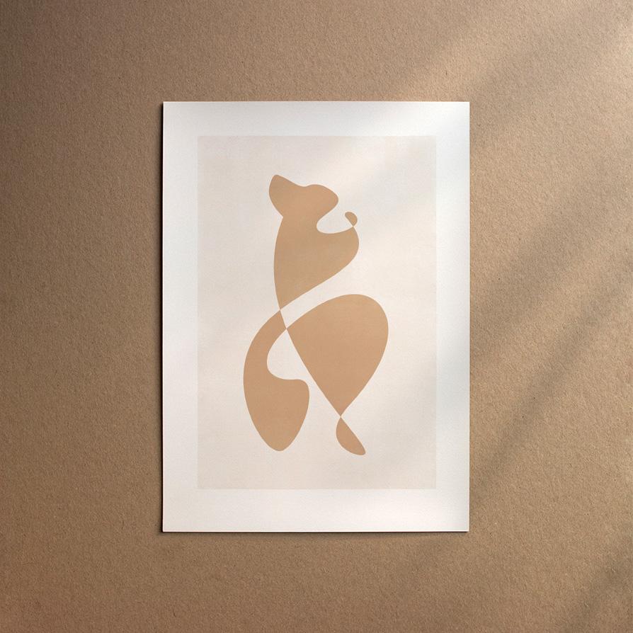 Golden Retriever  [Abstract-Cream]