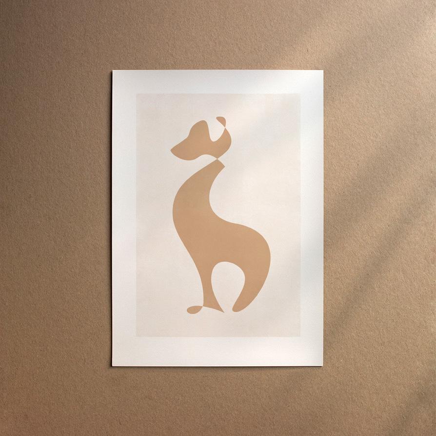 Large Anglo-French Tricolour Hound  [Abstract-Cream]