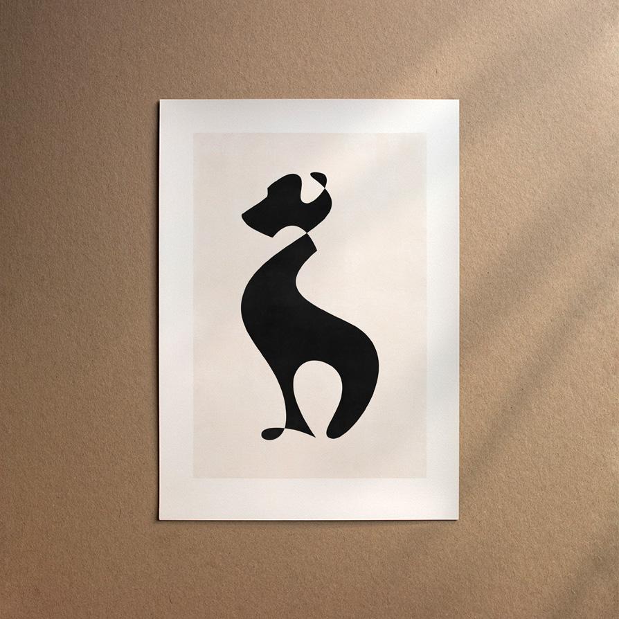 Irish Wolfhound  [Abstract-Black]