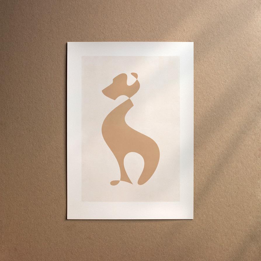 Irish Wolfhound  [Abstract-Cream]