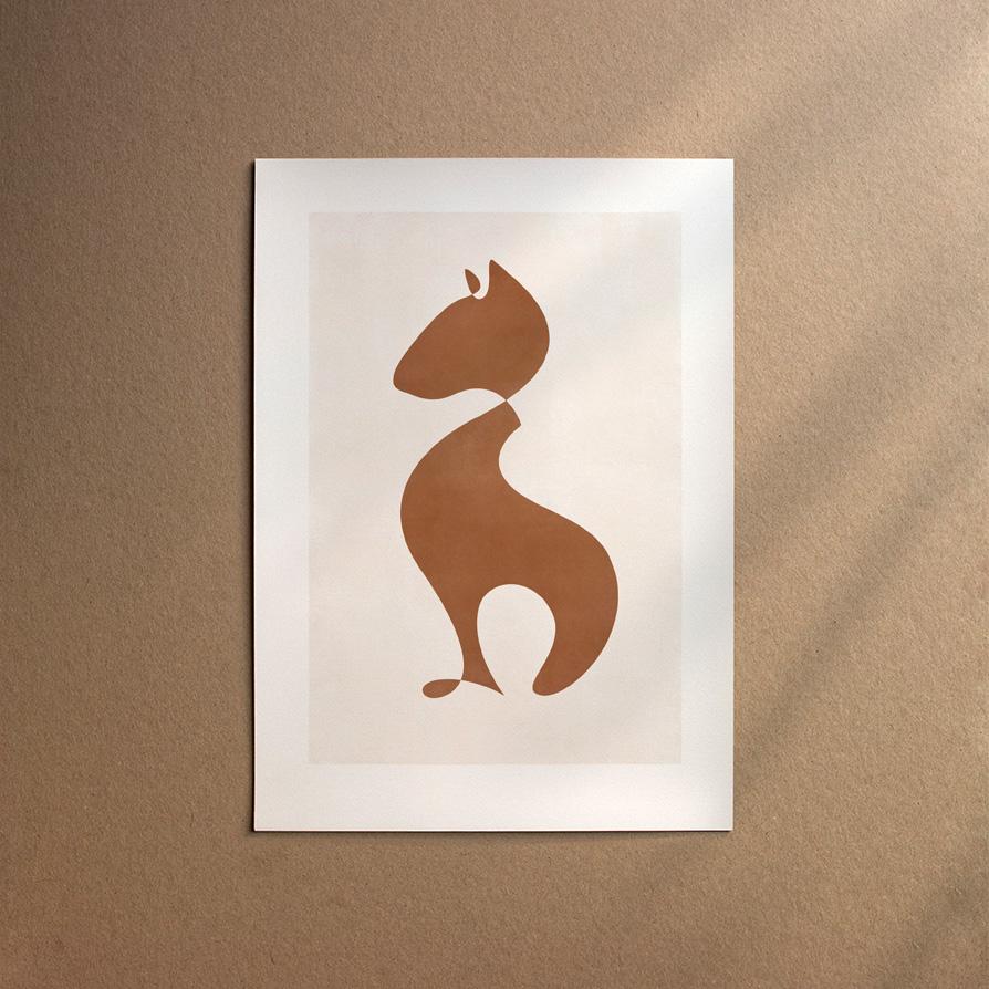 Bull Terrier - Miniature  [Abstract-Chocolate]