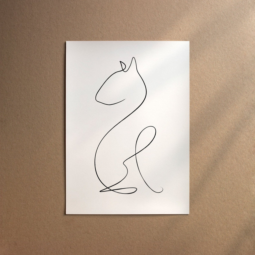 Bull Terrier - Miniature  [Line-Black]