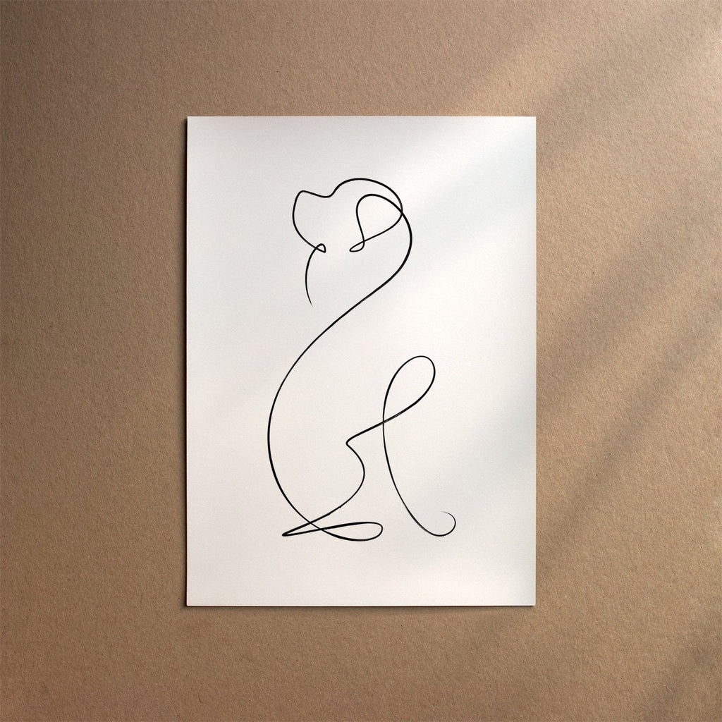 Saint Bernard - Shorthaired  [Line-Black]