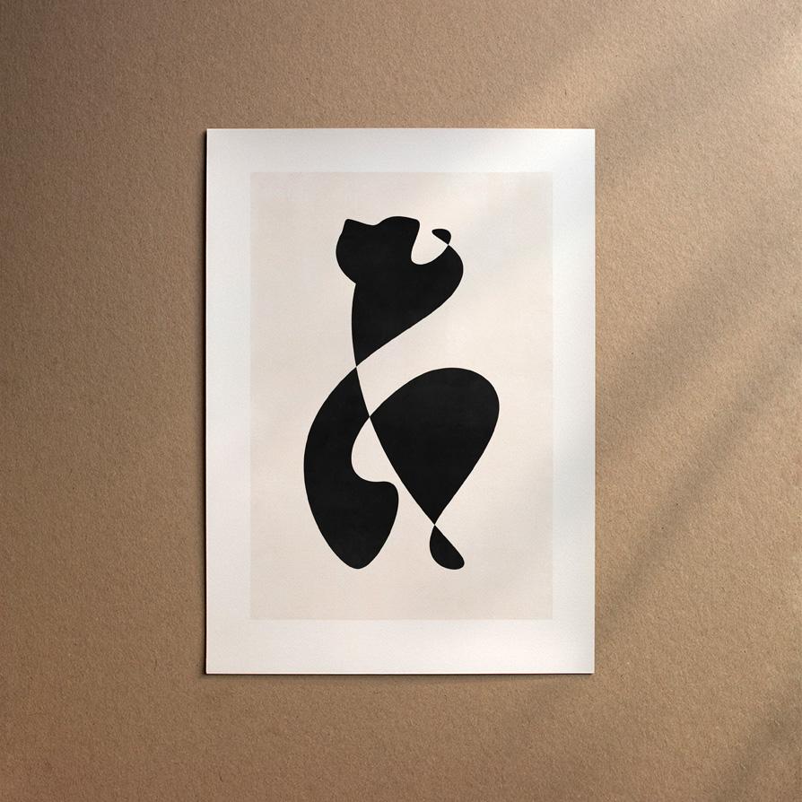 Saint Bernard - Longhaired  [Abstract-Black]