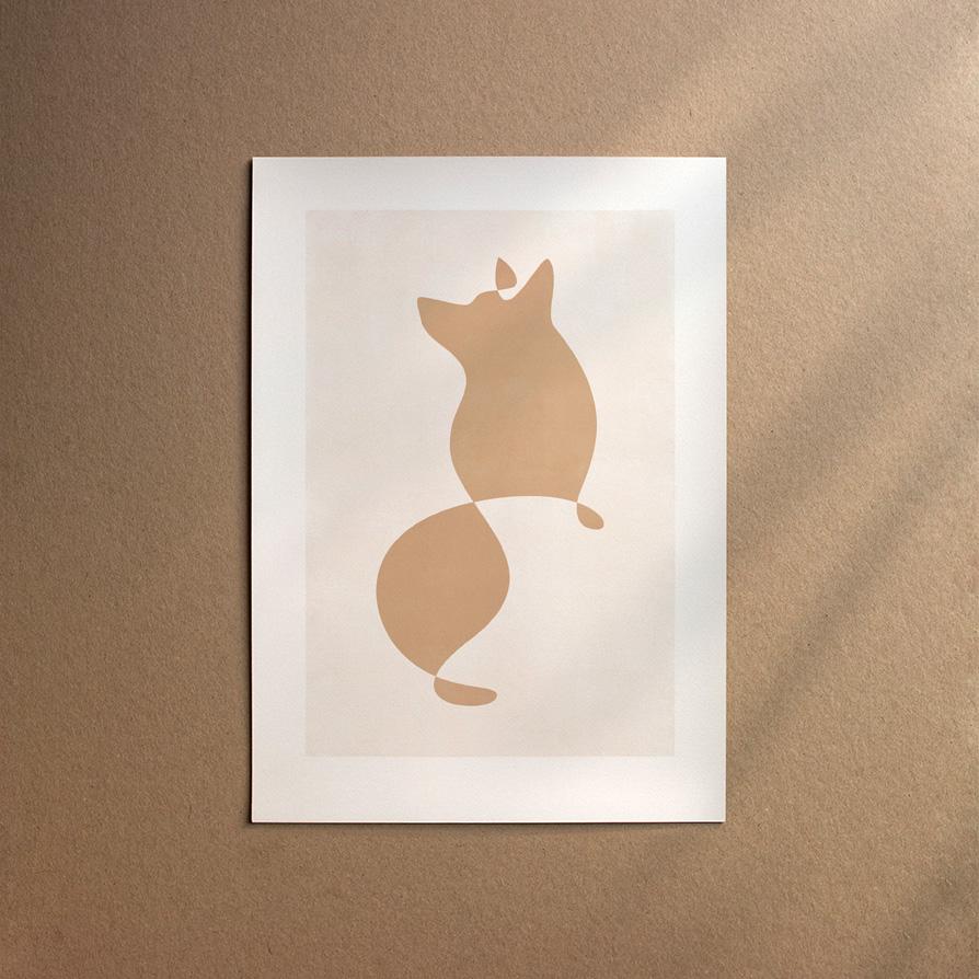 Corgi - Welsh Corgi Pembroke  [Abstract-Cream]