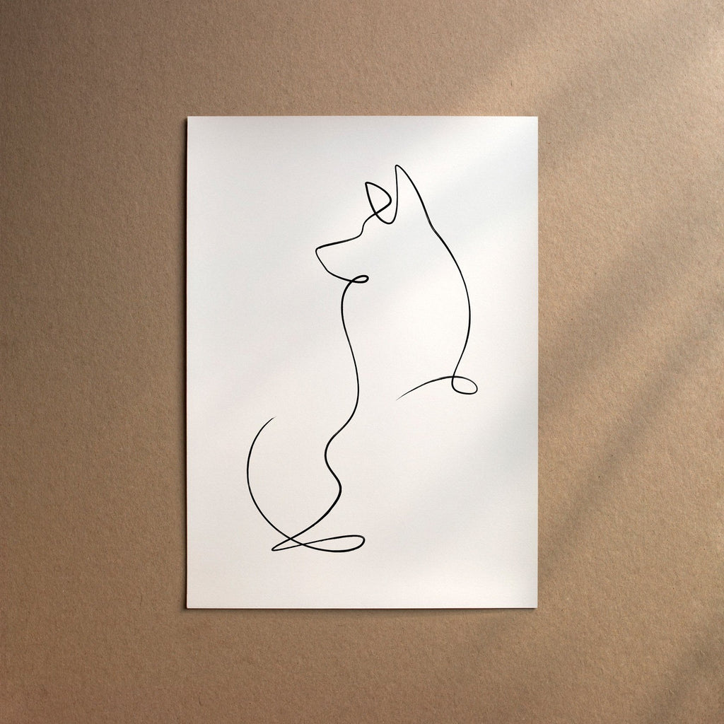 Corgi - Welsh Corgi Pembroke  [Line-Black]