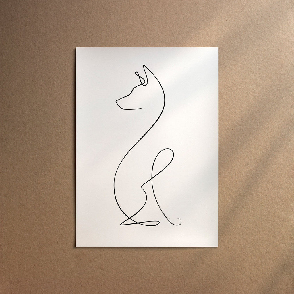 English Toy Terrier  [Line-Black]