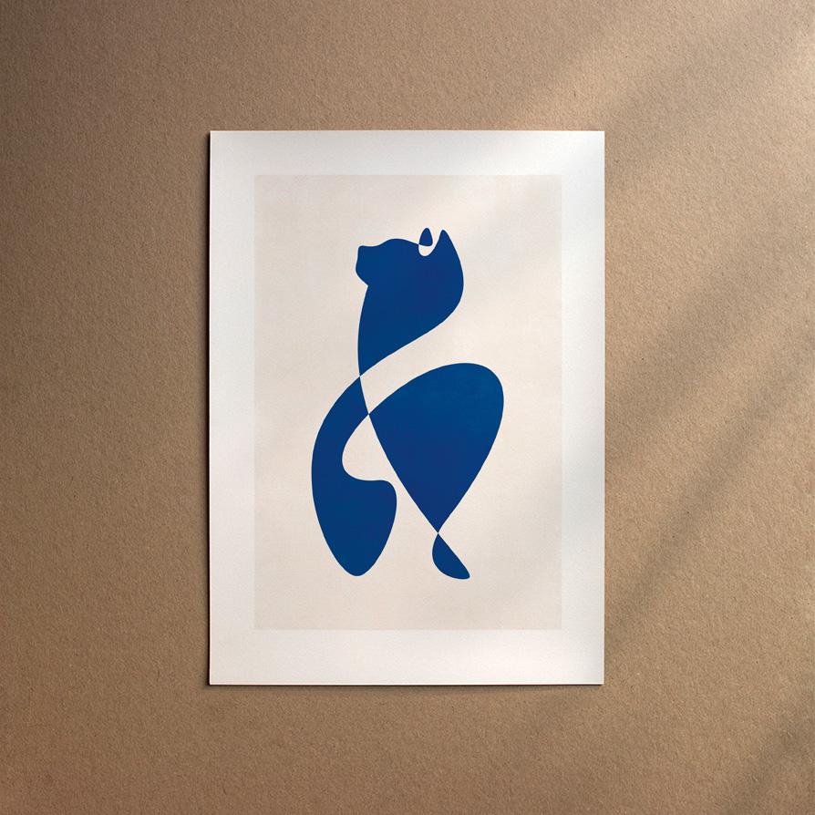 House Cat Longhair  [Abstract-Moon]