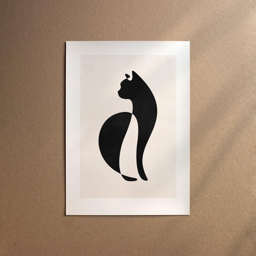 House Cat Shorthair  [Abstract-Black]